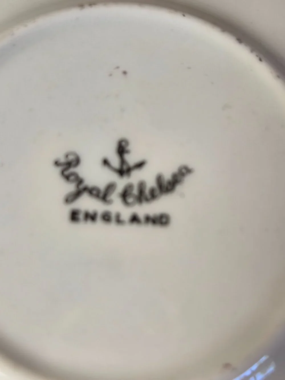 royal chelsea bone china teacup and saucer  gold leaf and pink flower